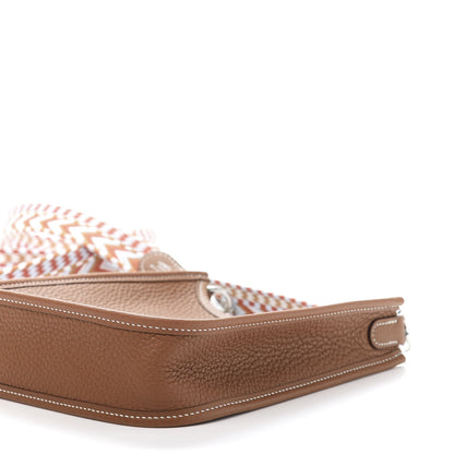 Hermes Taurillon Clemence Allegro Evelyne TPM Gold Cornaline White 8 of 11