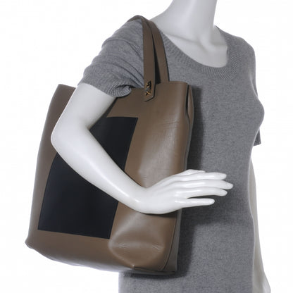 Balenciaga Calfskin Pocket Tote M Khaki and Black 2 of 8