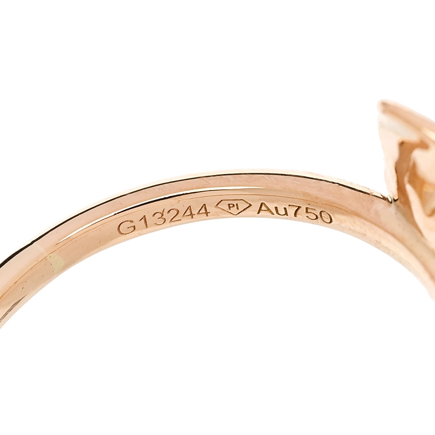 Piaget 18K Rose Gold Diamond Rose Ring 47 4.25 6 of 6