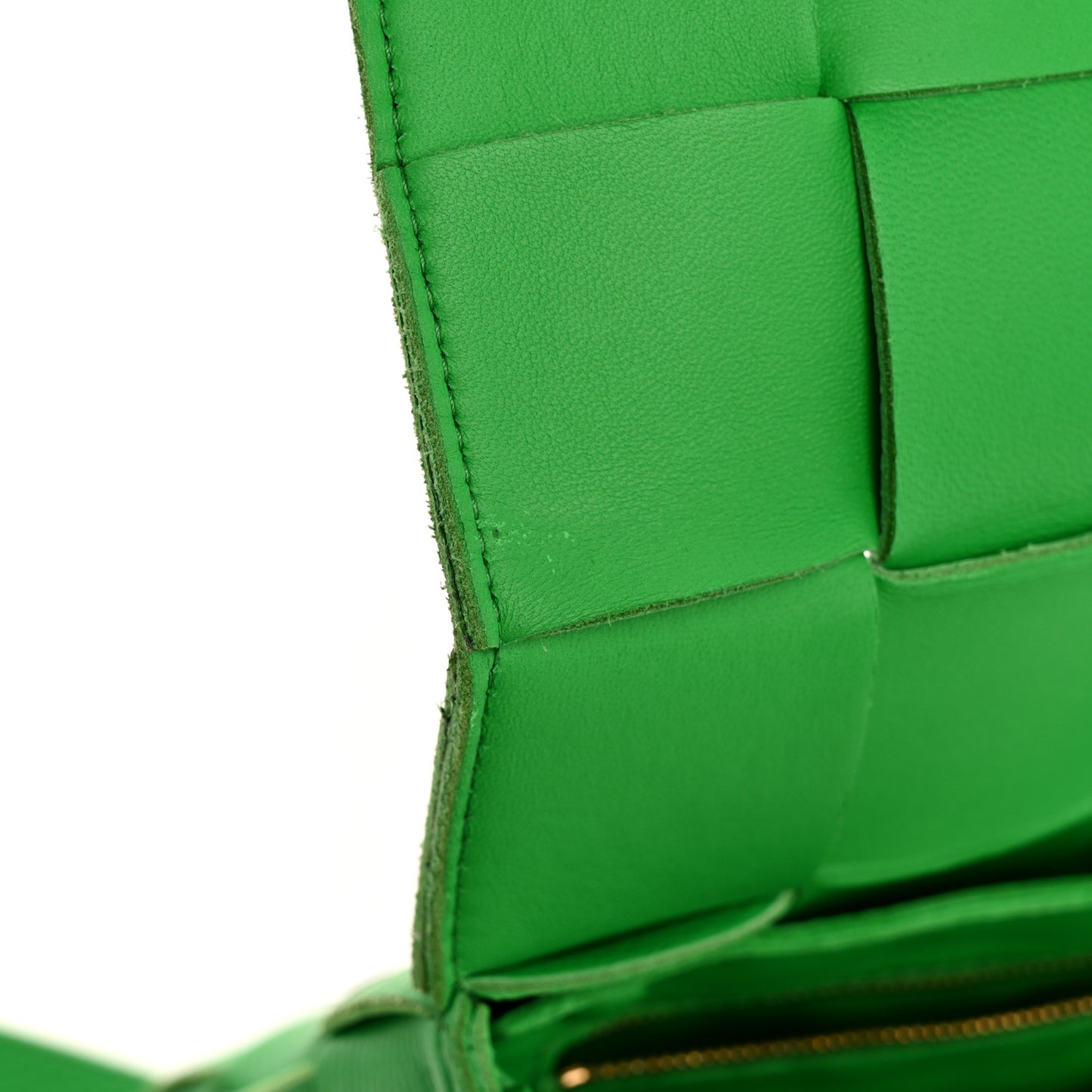 Grained Calfskin Maxi Intrecciato Cassette Crossbody Bag Parakeet