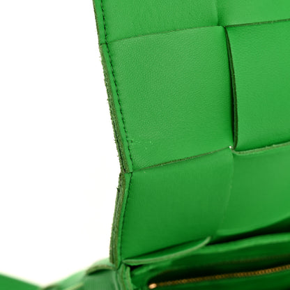 Bottega Veneta Grained Calfskin Maxi Intrecciato Cassette Crossbody Bag Parakeet 12 of 13