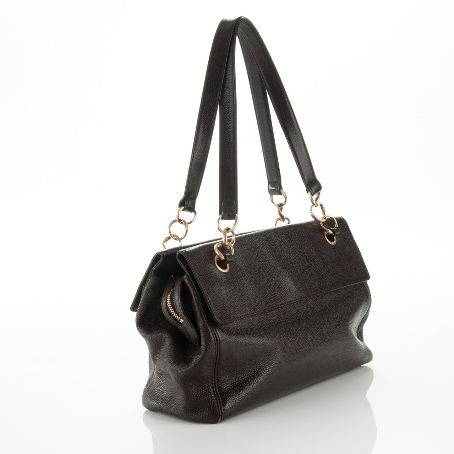 Caviar Shoulder Bag Brown