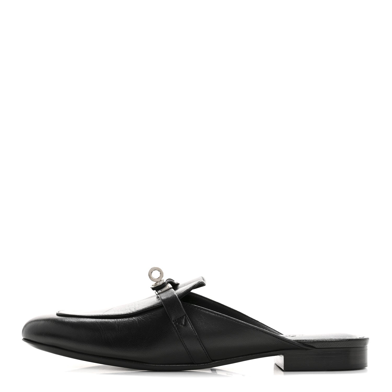 Hermes Goatskin Oz Mules 39 Black 1 of 12