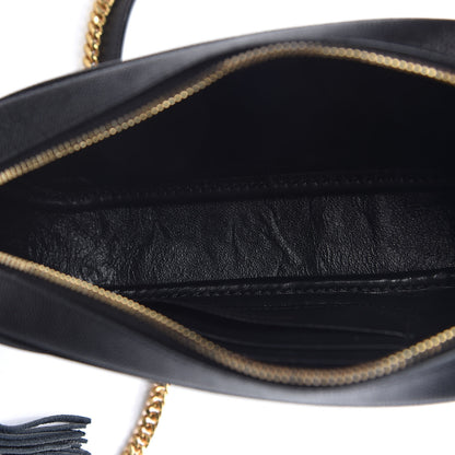 Saint Laurent Grain De Poudre Matelasse Monogram Mini Lou Camera Bag Black 5 of 11