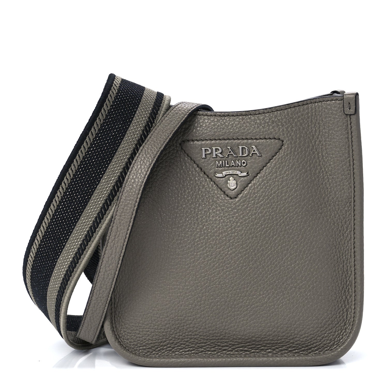 Prada Vitello Daino Soft Mini Hobo Messenger Bag Argilla 1 of 10