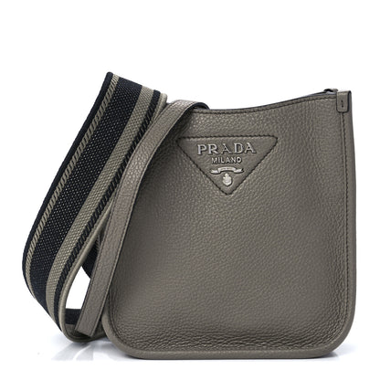 Prada Vitello Daino Soft Mini Hobo Messenger Bag Argilla 1 of 10