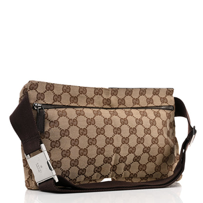 Gucci GG Monogram Double Pocket Belt Bag Dark Brown 3 of 11