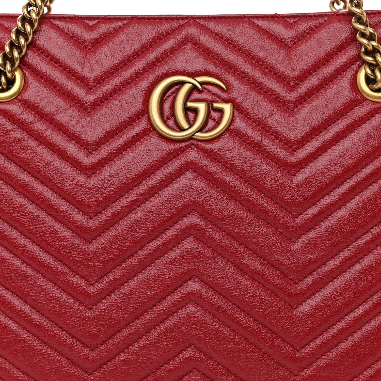 Gucci Azalea Calfskin Matelasse Medium GG Marmont Slim Tote Romantic Cerise 8 of 12