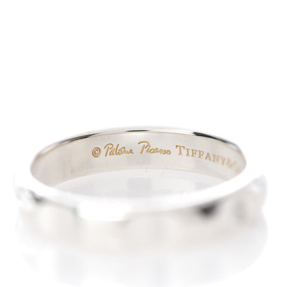 Tiffany Sterling Silver Diamond Paloma's Groove Ring 56 7.5 4 of 6