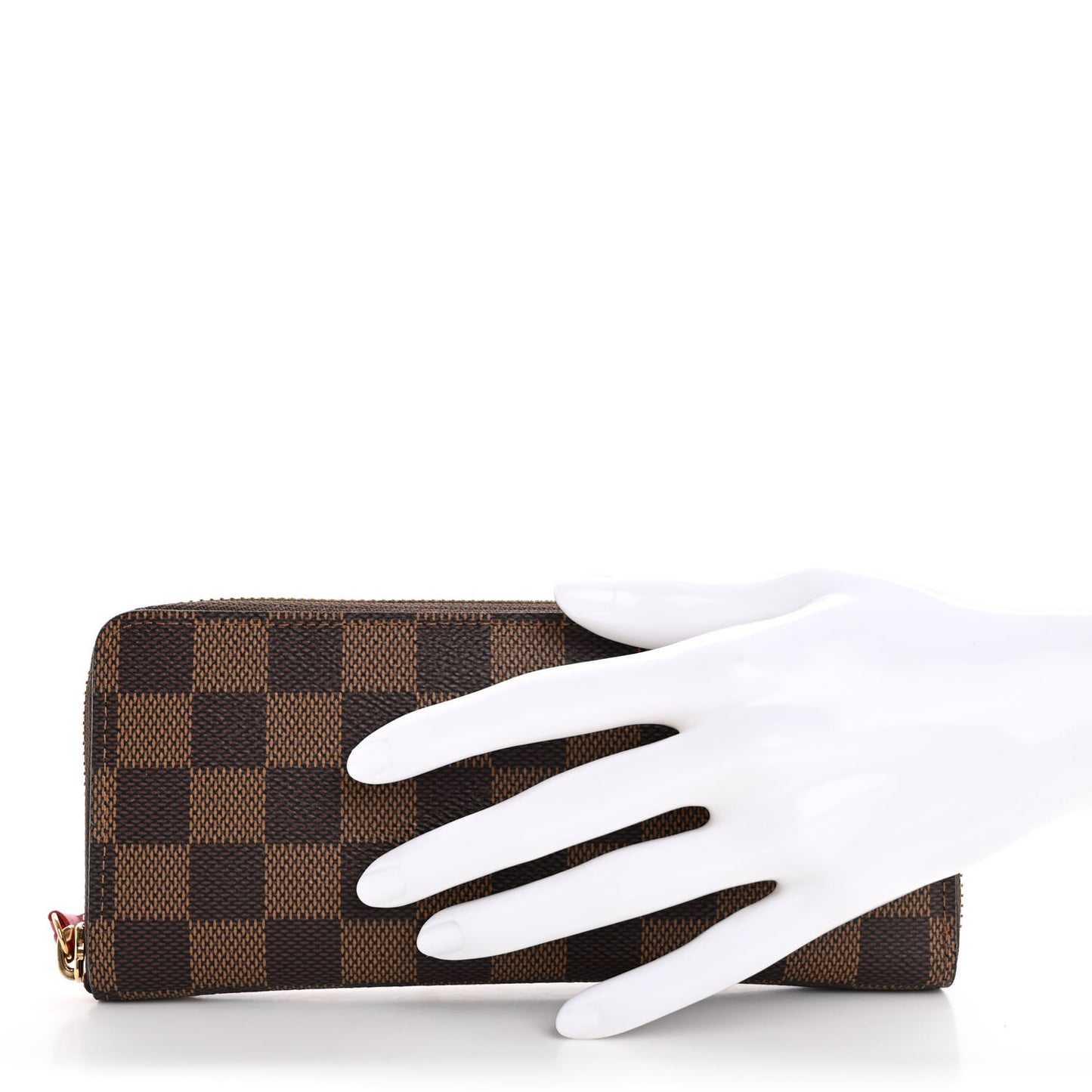 Damier Ebene Clemence Wallet Cherry