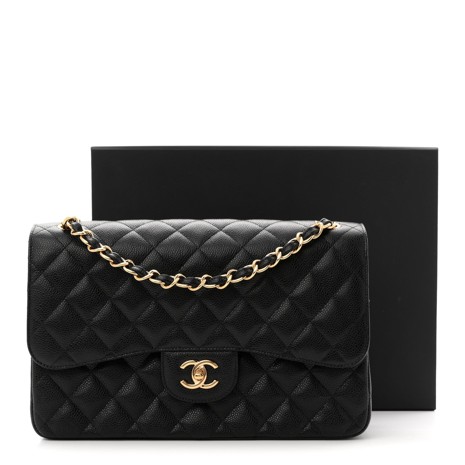 Chanel Caviar Quilted Jumbo Double Flap Black 11 of 11