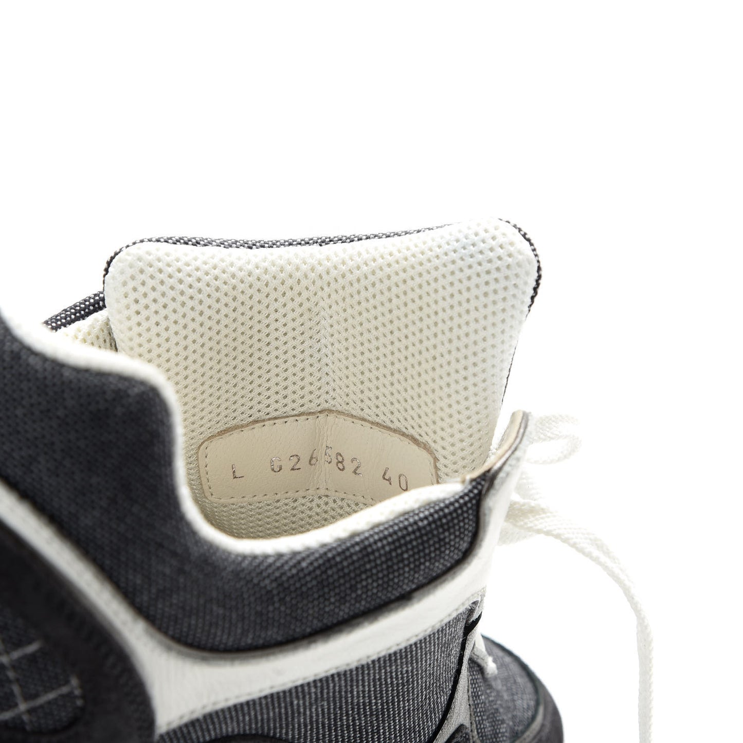 Denim Suede Calfskin CC Sneakers 40 Grey