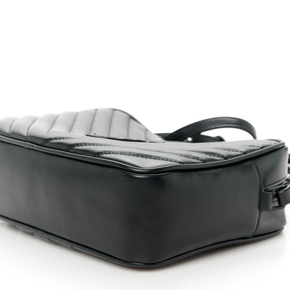 Saint Laurent Calfskin Matelasse Monogram Monochrome Lou Camera Bag Black 10 of 10