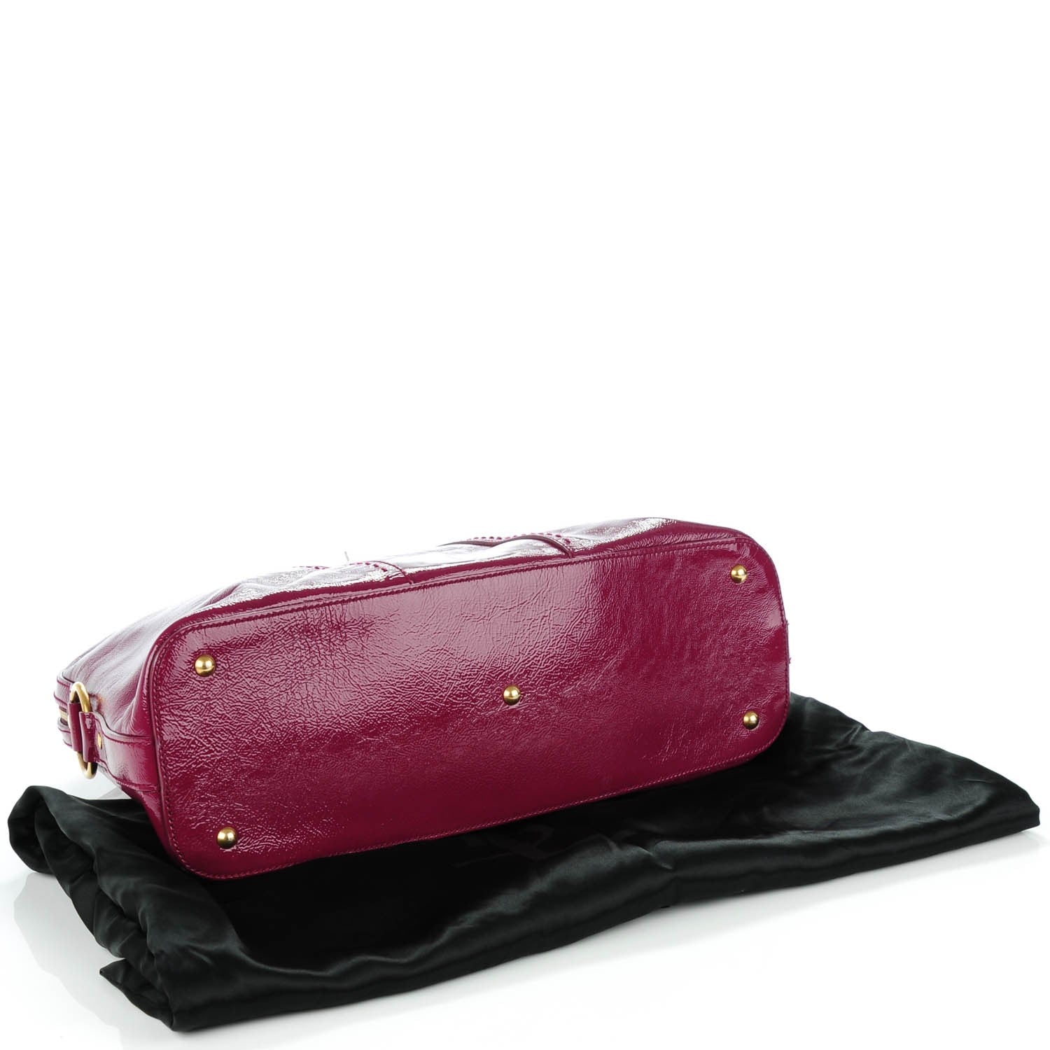 Saint Laurent Patent Calfskin Oversized Muse Magenta 4 of 7