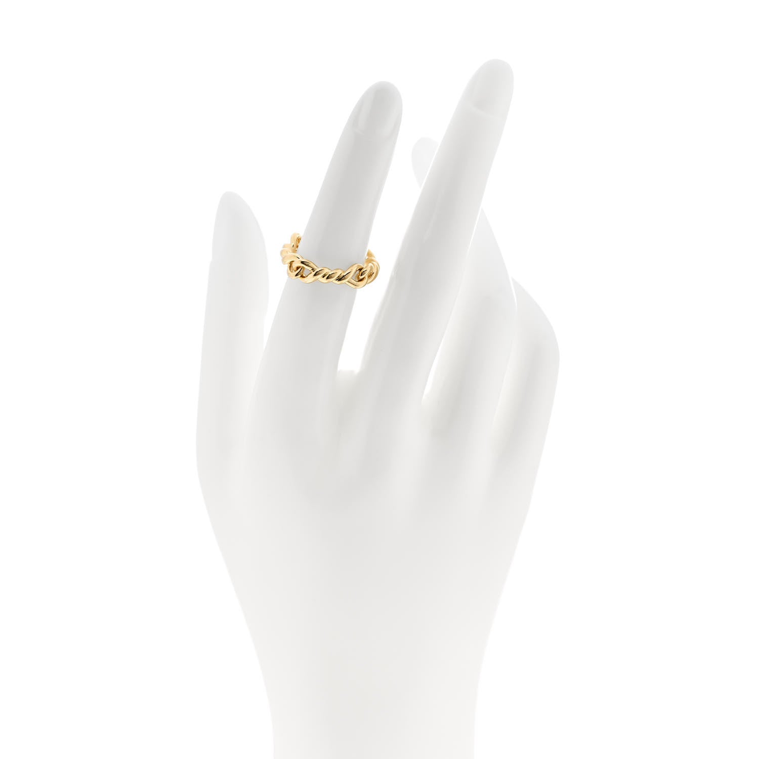 David Yurman 18K Yellow Gold 5mm Continuance Ring 49 5 2 of 5
