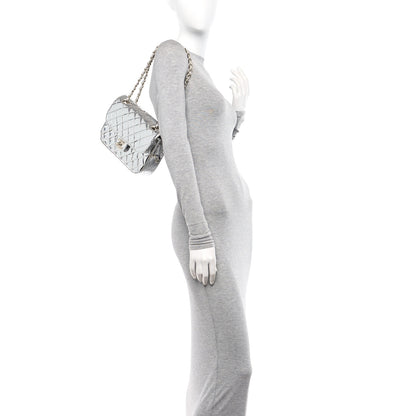 Chanel Mirror Calfskin Metallic Calfskin Medium Hollywood Boulevard Flap With Star Coin Purse Silvery 2 of 11