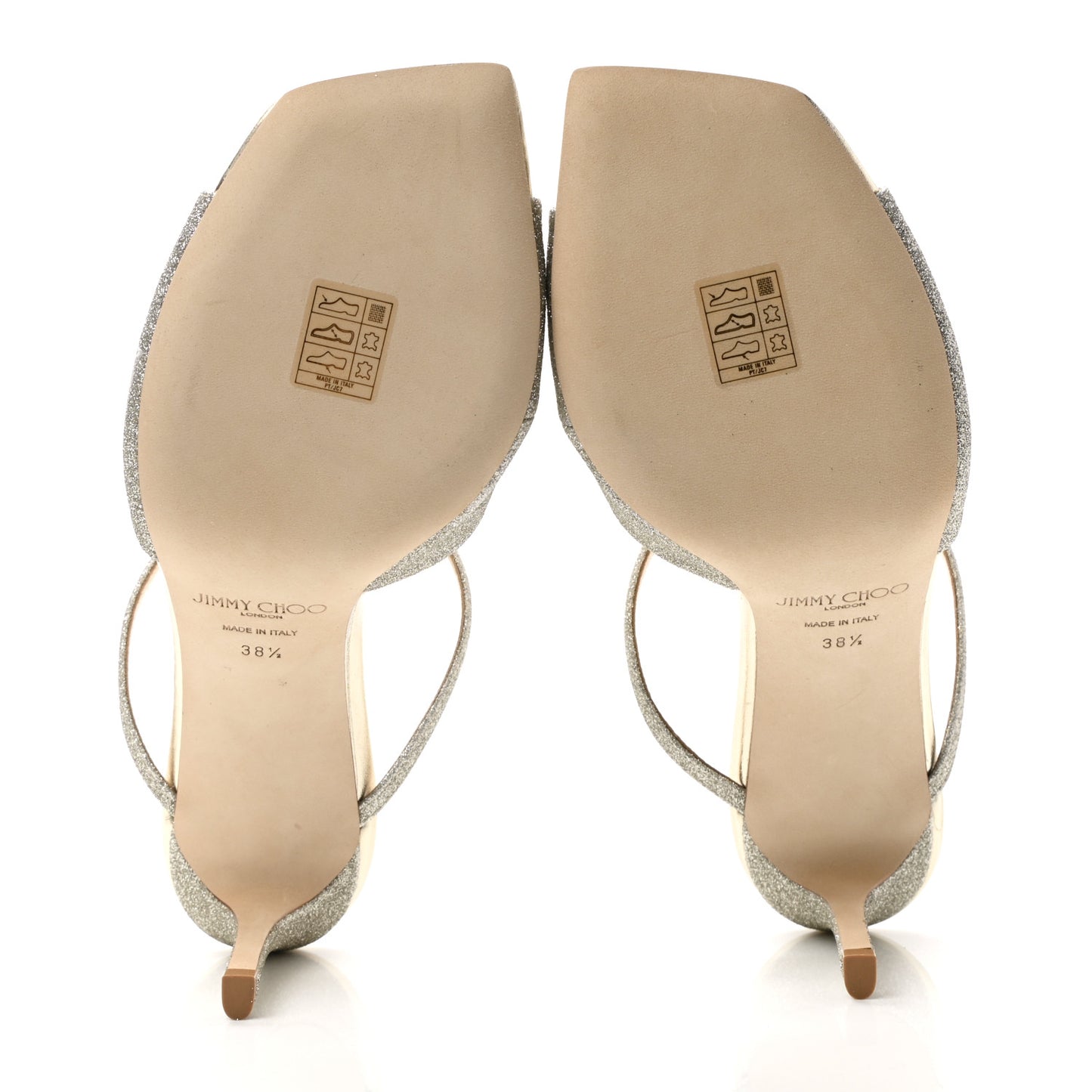 Dusty Glitter Anise 75 Sandals 38.5 Platinum Ice