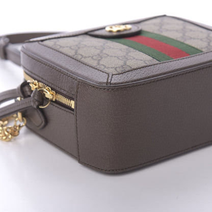 Gucci GG Supreme Monogram Mini Ophidia Top Handle Shoulder Bag Brown 5 of 9
