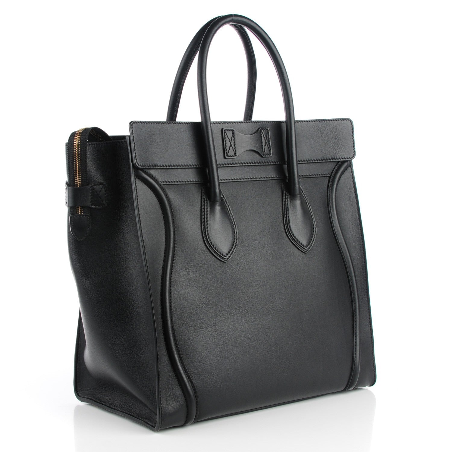 Celine Smooth Calfskin Medium Luggage Black 3 of 8