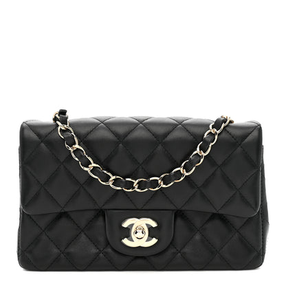Chanel Lambskin Quilted Mini Rectangular Flap Black 1 of 11