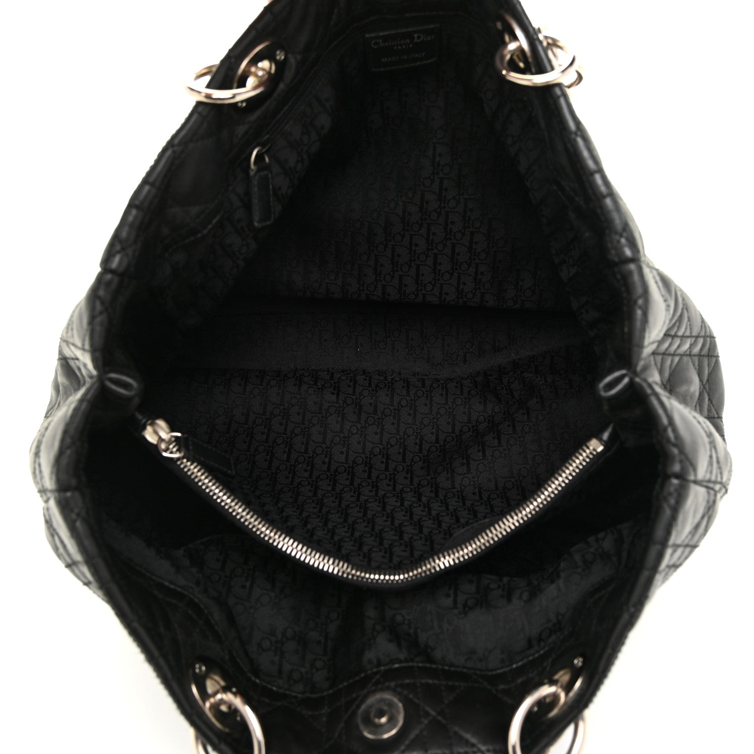 Christian Dior Lambskin Cannage Large Dior Soft Shopping Tote Black 5 of 22
