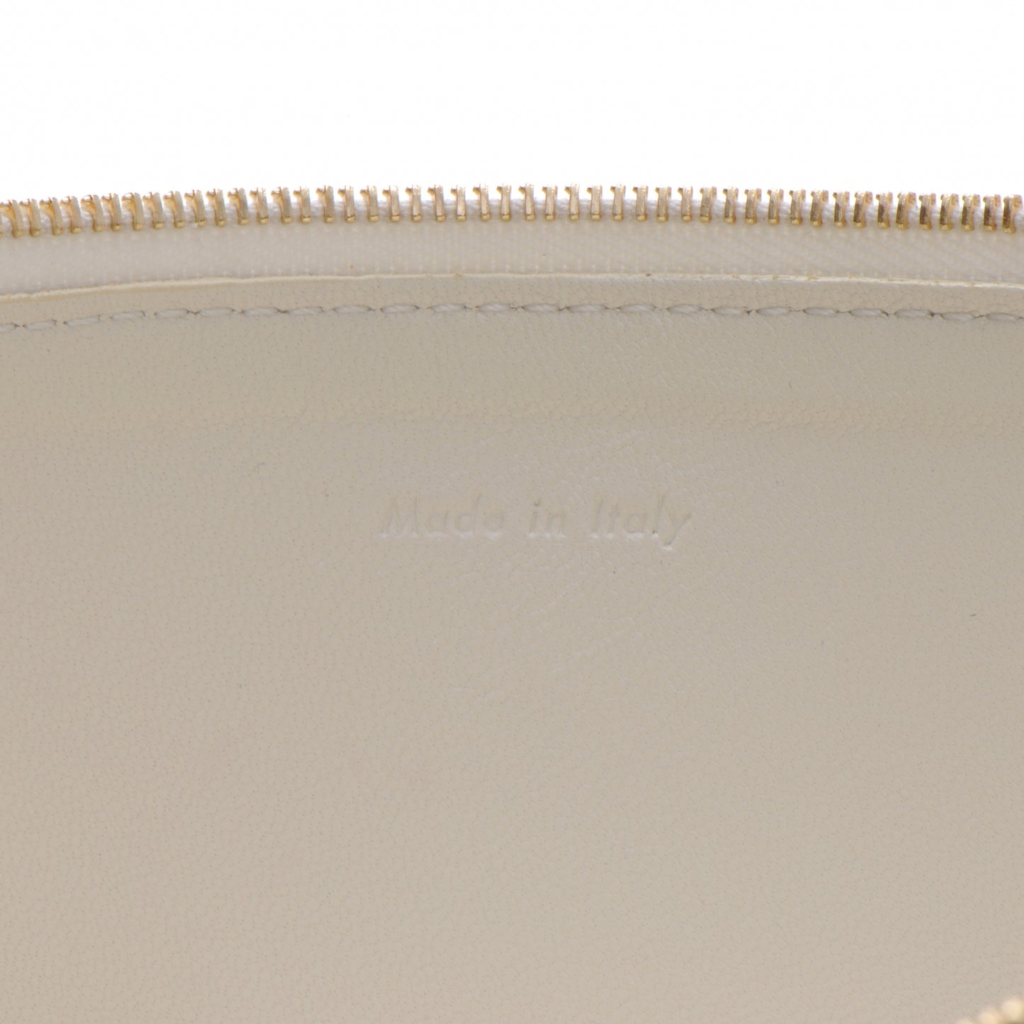 Lambskin Bi-Color Solo Clutch Pouch White Yellow
