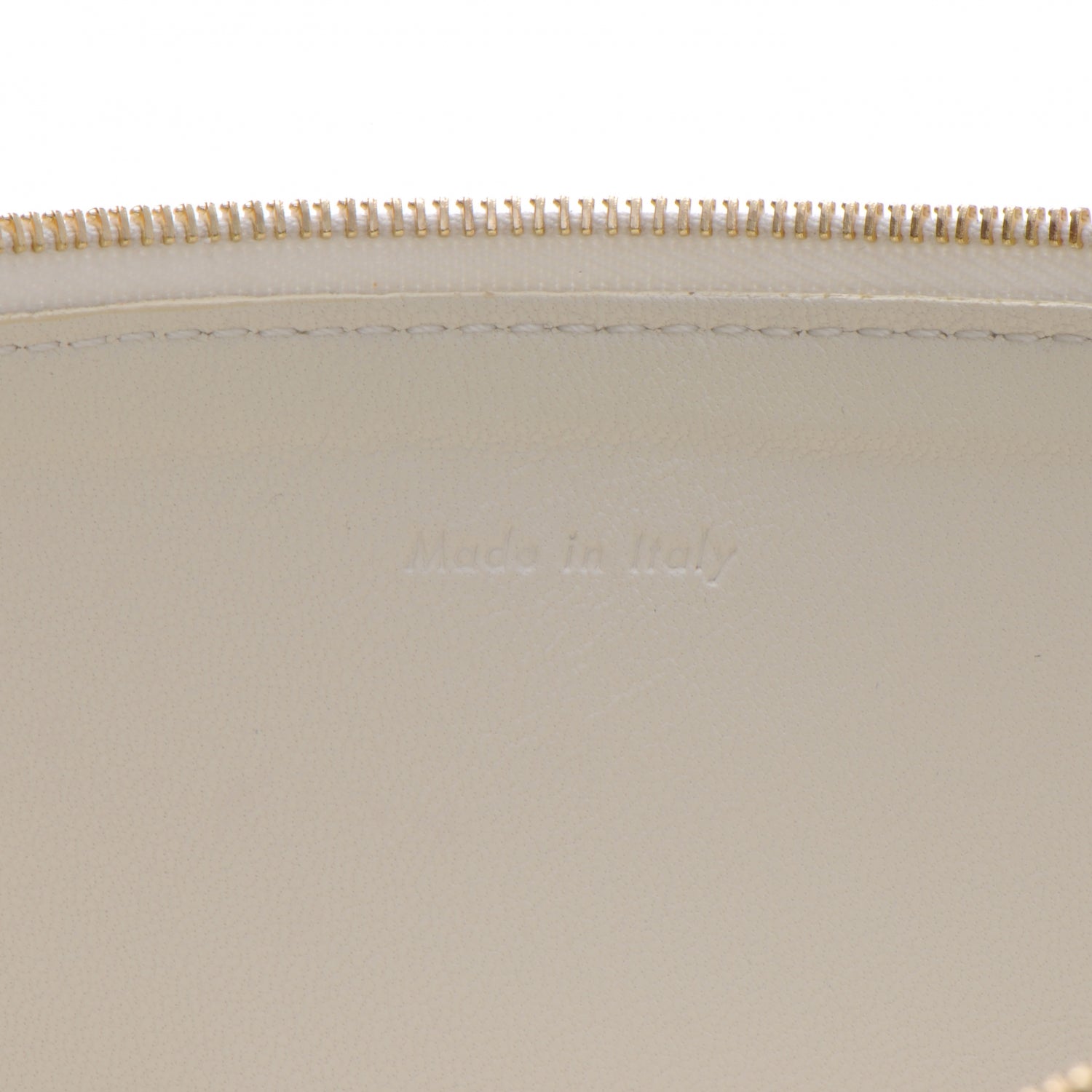 Celine Lambskin Bi-Color Solo Clutch Pouch White Yellow 5 of 8