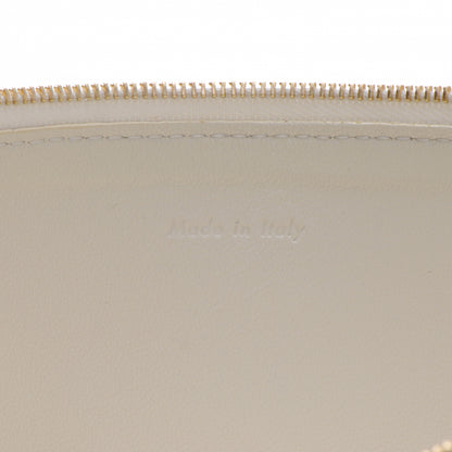 Celine Lambskin Bi-Color Solo Clutch Pouch White Yellow 5 of 8