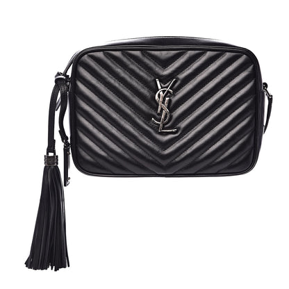 Saint Laurent Calfskin Matelasse Monogram Lou Camera Bag Black 1 of 11
