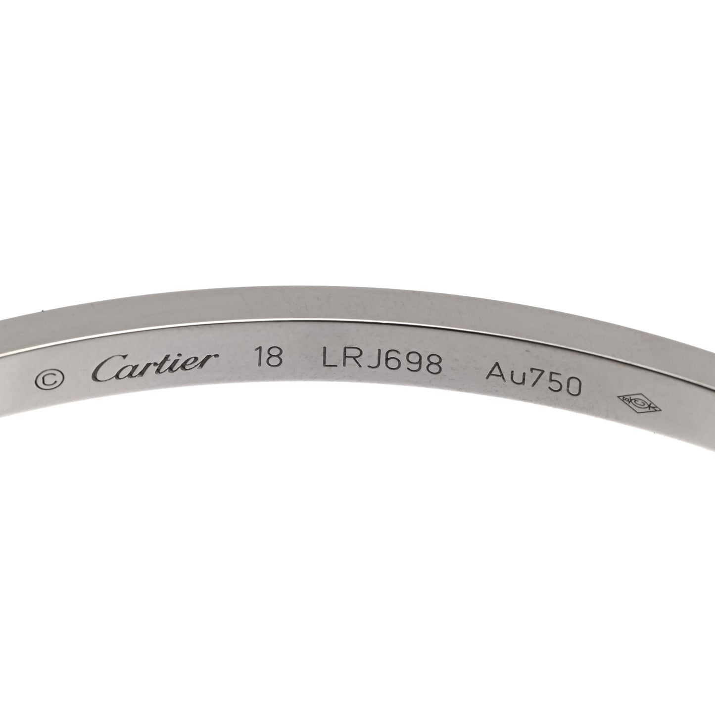 18K White Gold Small LOVE Bracelet 18
