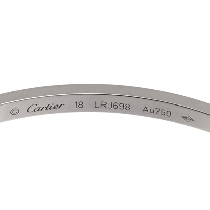 Cartier 18K White Gold Small LOVE Bracelet 18 6 of 8