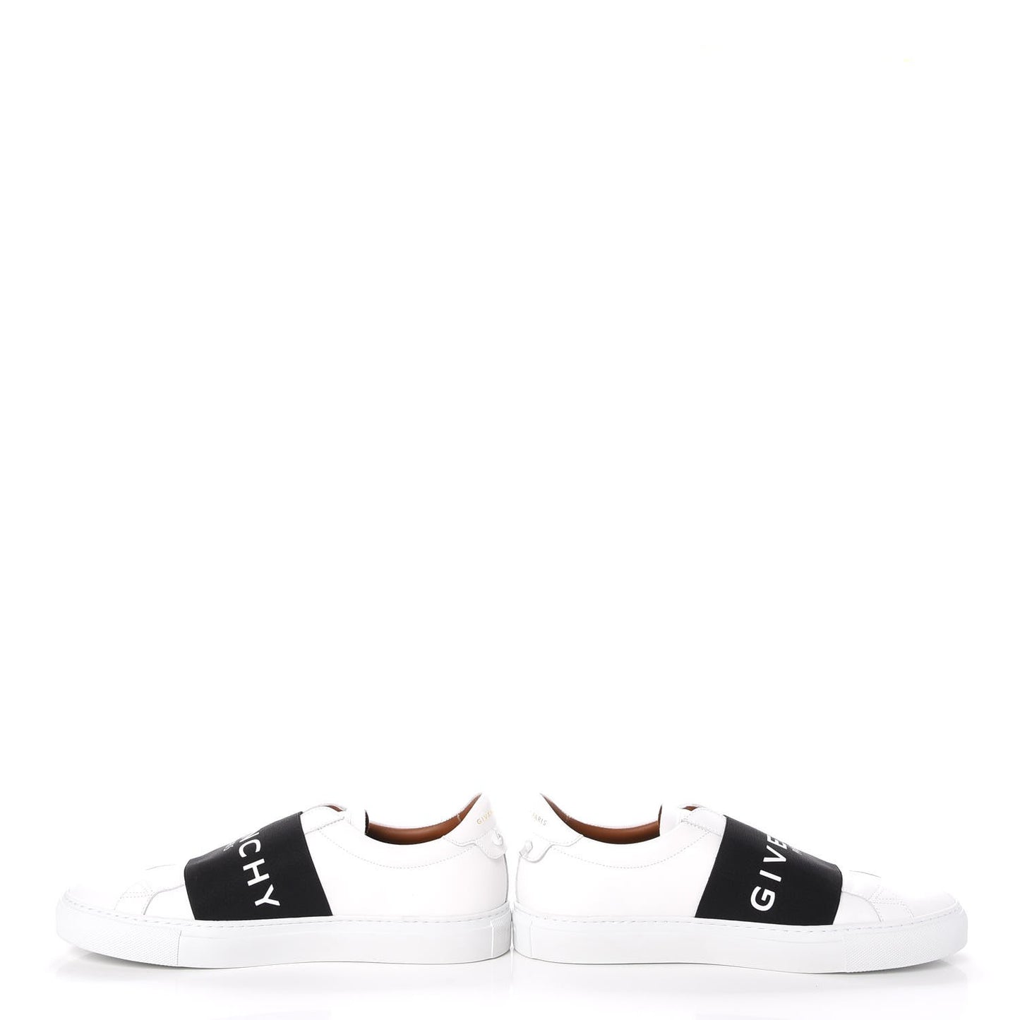 Calfskin Band Logo Mens Urban Street Sneakers 41 White Black