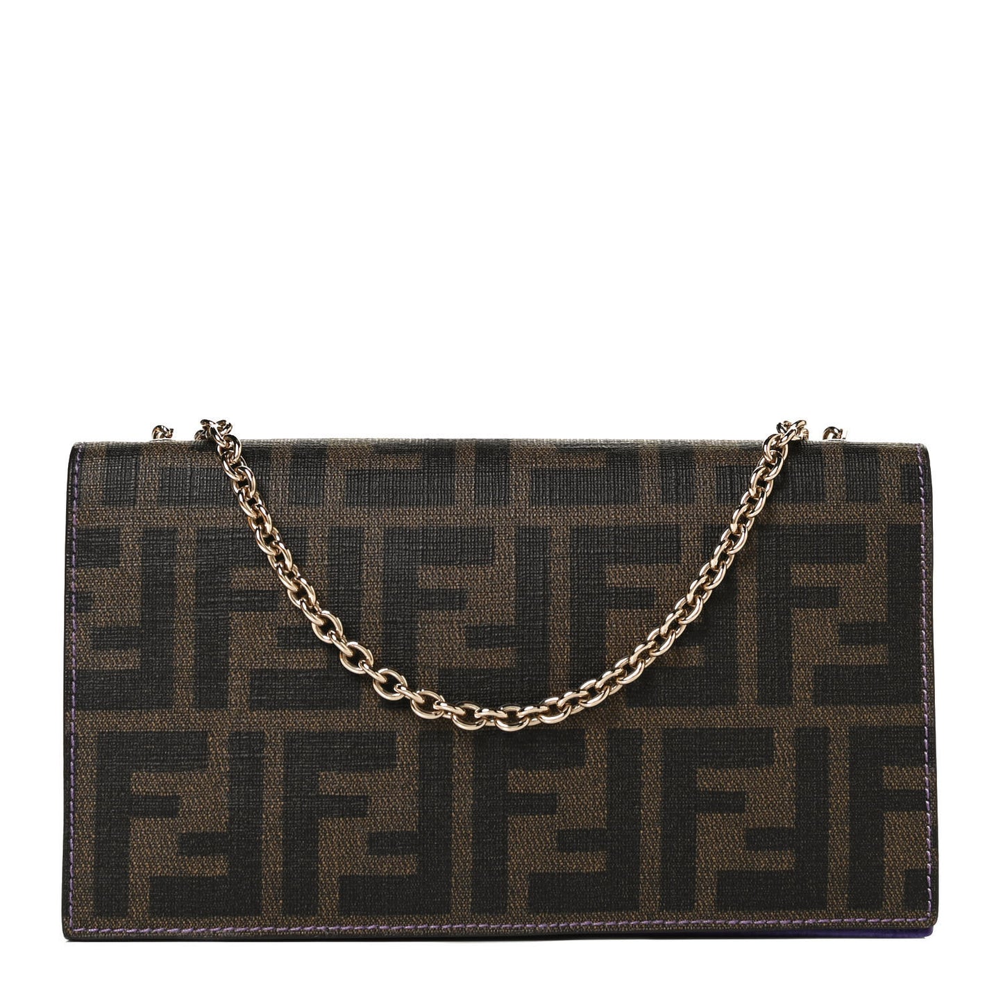 Zucca Spalmati Chain Clutch Tobacco Purple