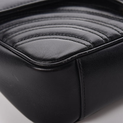 Gucci Calfskin Matelasse Small GG Marmont Shoulder Bag Black 13 of 18