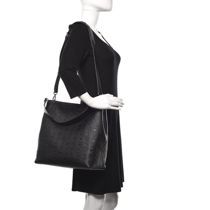 MCM Calfskin Ottomar Monogram Large Klara Hobo Black 2 of 9