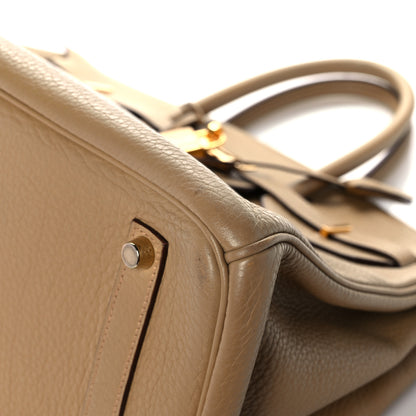 Hermes Taurillon Clemence Birkin 35 Tabac Camel 35 of 40