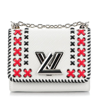 Louis Vuitton Epi Embroidered Twist Shoulder Bag PM White 1 of 7
