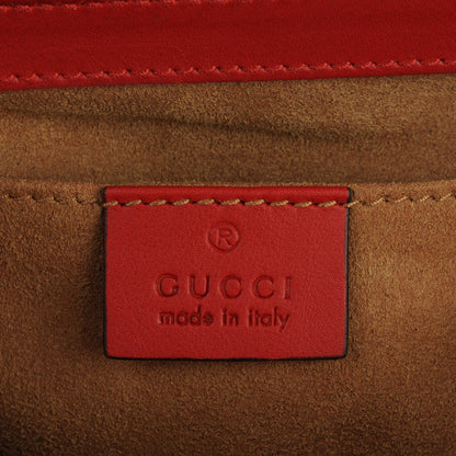 Gucci GG Supreme Monogram Calfskin Small Padlock Shoulder Bag Beige Hibiscus Red New Rosette 6 of 7
