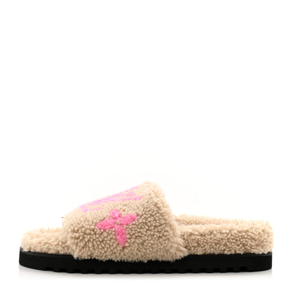 Louis Vuitton Shearling Paseo Flat Comfort Mule 39 Beige 1 of 8