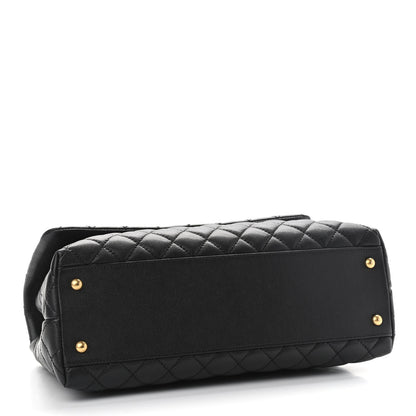 Chanel Caviar Quilted Medium Coco Handle Flap Black 4 of 11
