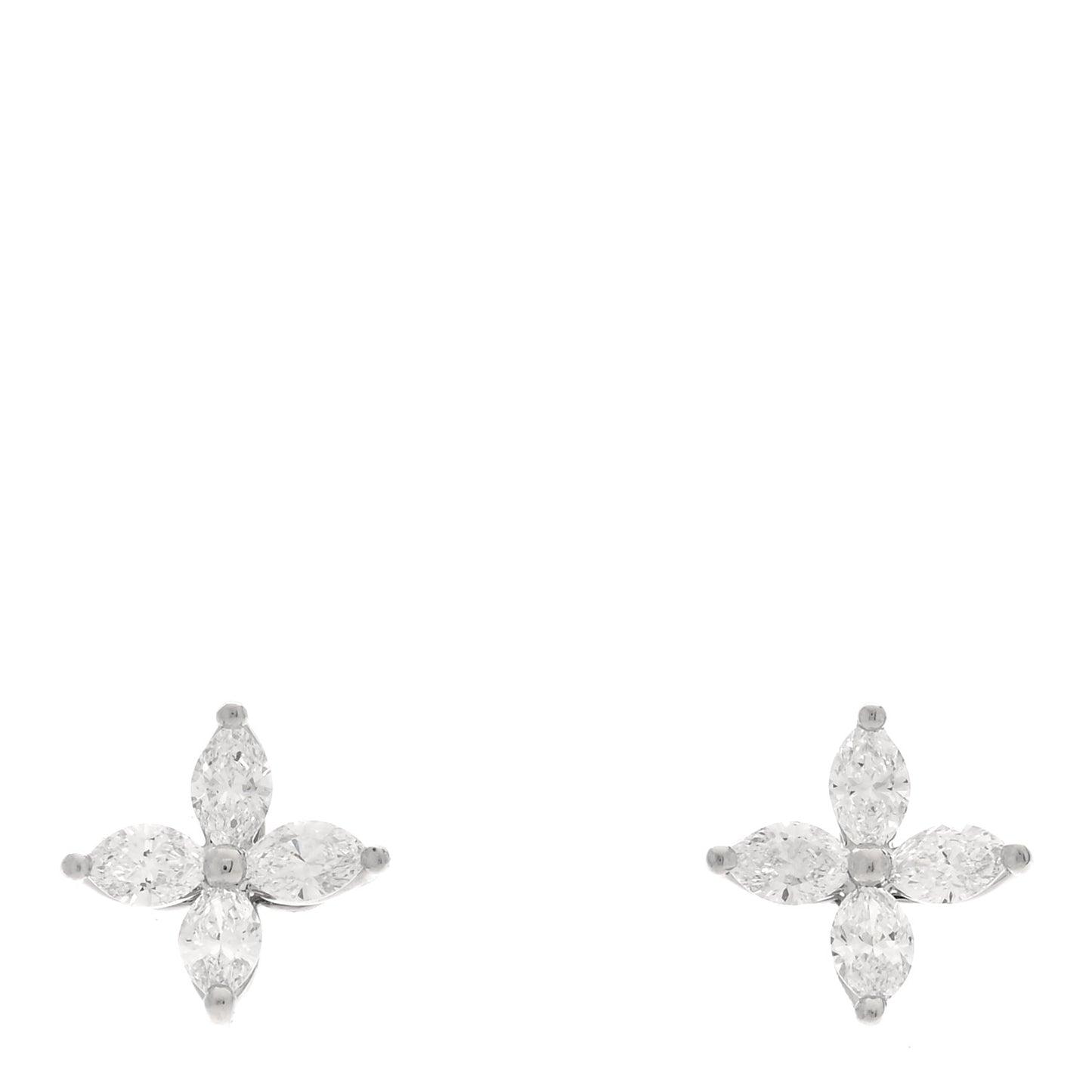 Platinum Diamond .64ct Small Victoria Earrings