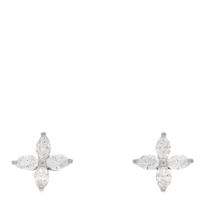Tiffany Platinum Diamond .64ct Small Victoria Earrings 1 of 5