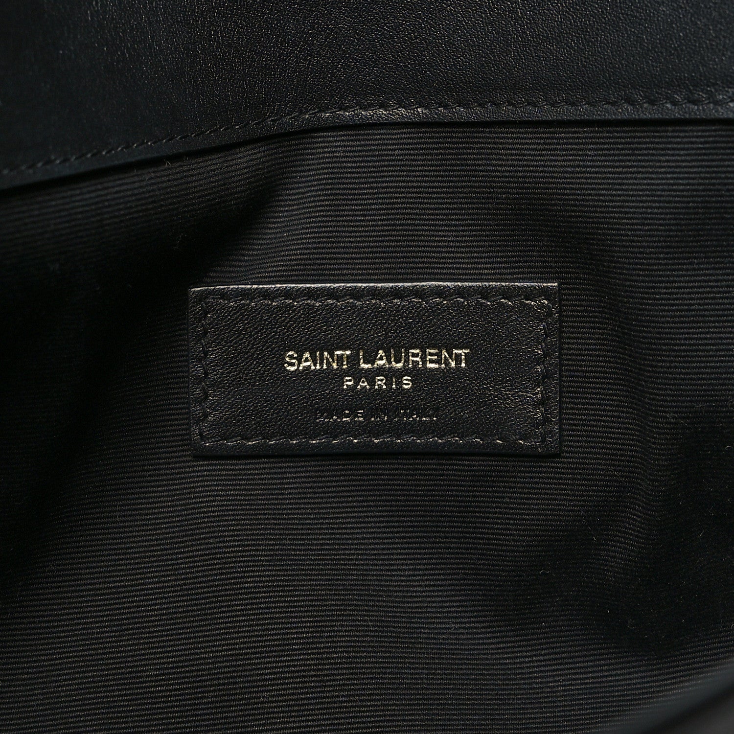 Saint Laurent Canvas Striped Uptown Pouch Beige Black 6 of 10