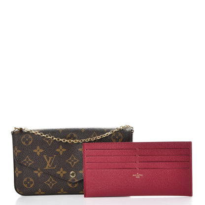 Louis Vuitton Monogram Pochette Felicie Chain Wallet Fuchsia 3 of 12