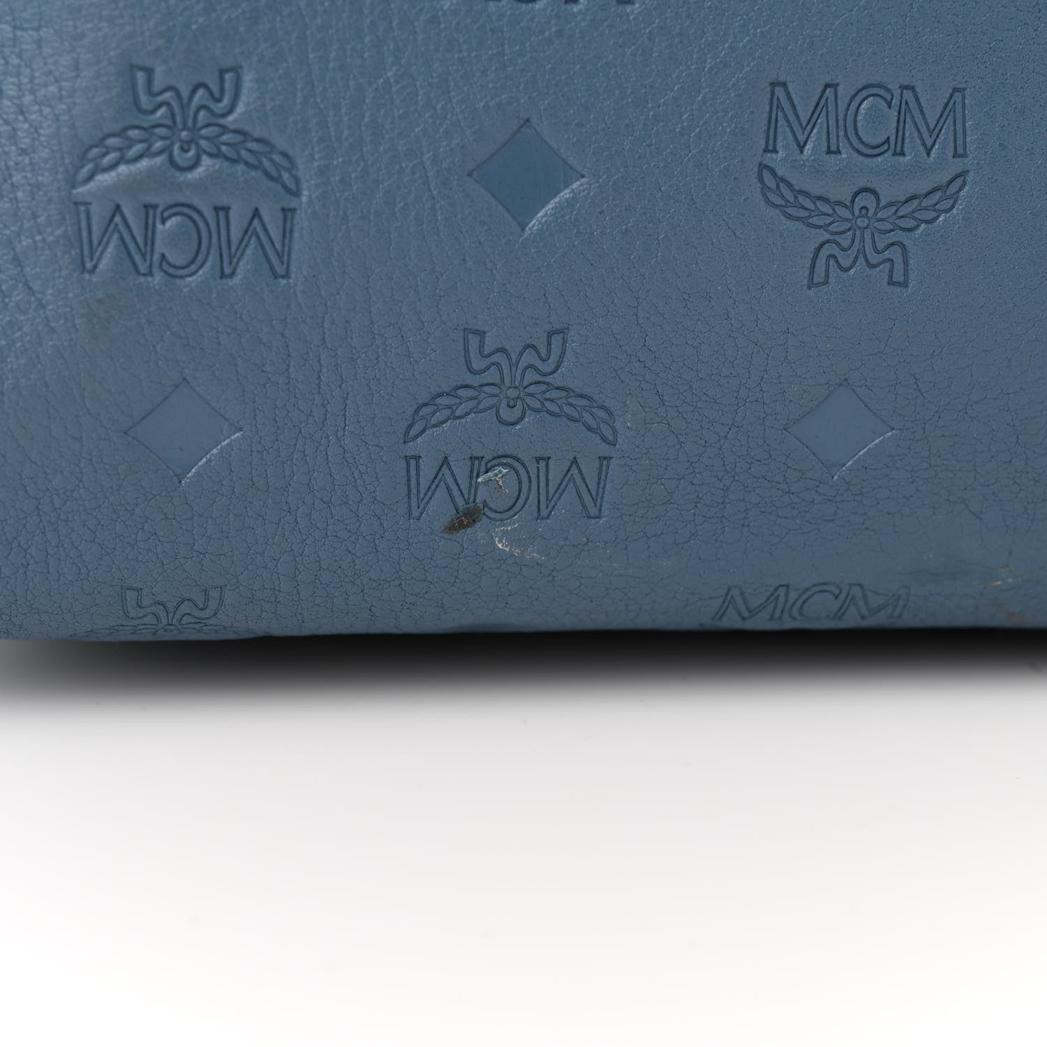 MCM Calfskin Ottomar Monogram Large Klara Hobo Luft Blue 15 of 16