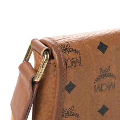 MCM Calfskin Visetos Small Munich Lion Messenger Cognac 13 of 14