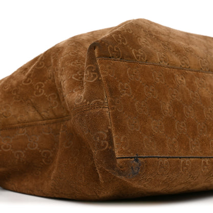 Gucci Suede Monogram Large Beatrix Tote Brown 9 of 10