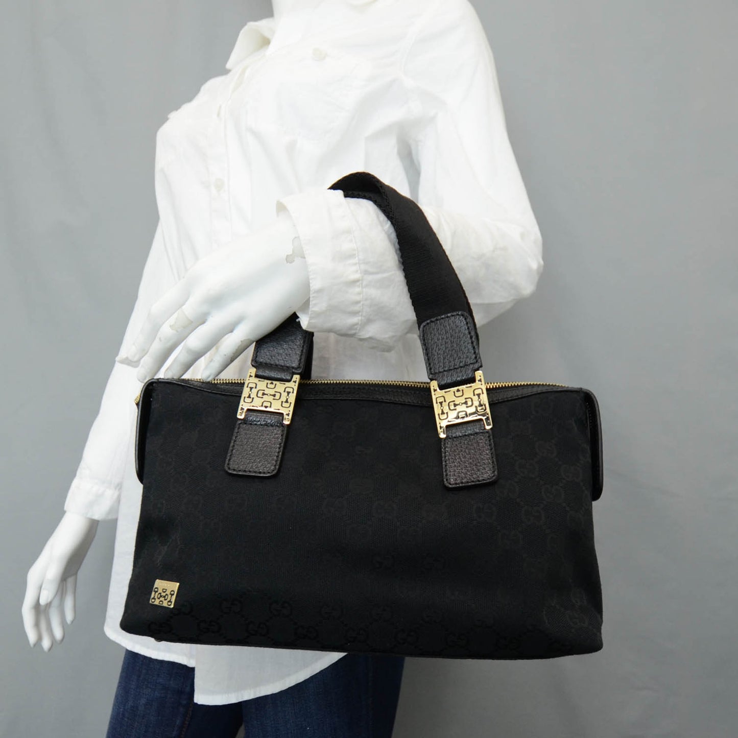 GG Monogram Pop Tote Black