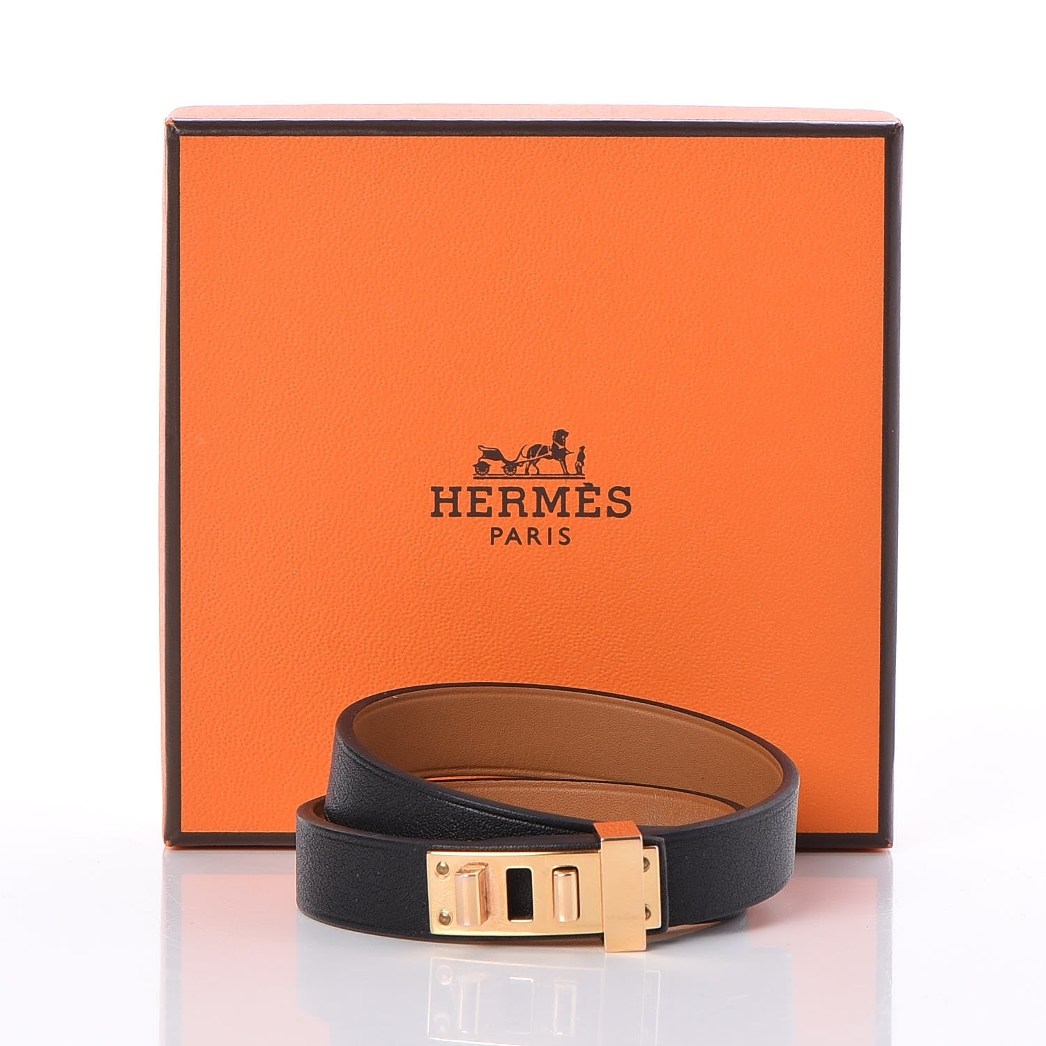 Hermes Swift Mini Dog Double Tour Bracelet T2 Black 7 of 7