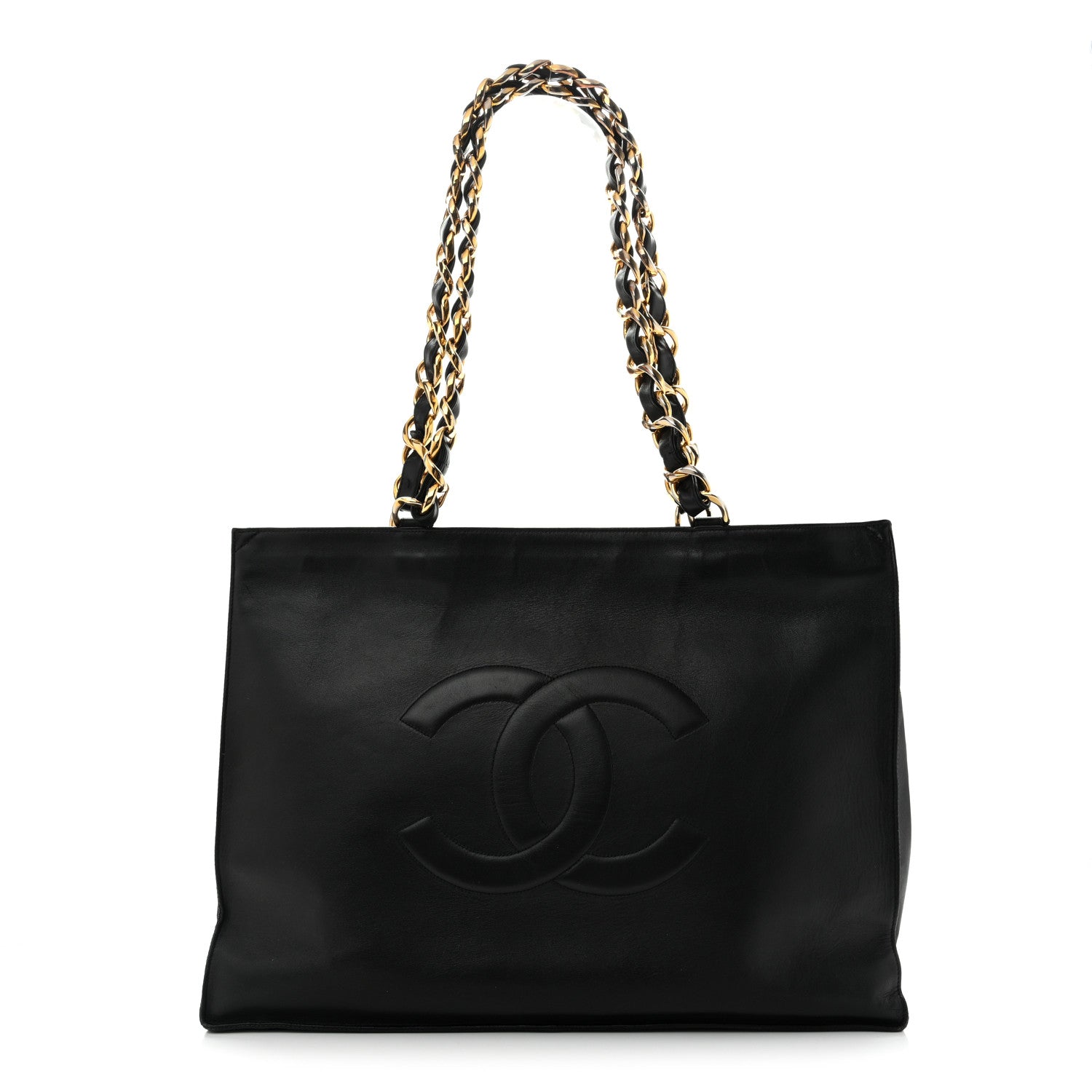 Chanel Lambskin CC Tote Black 1 of 15